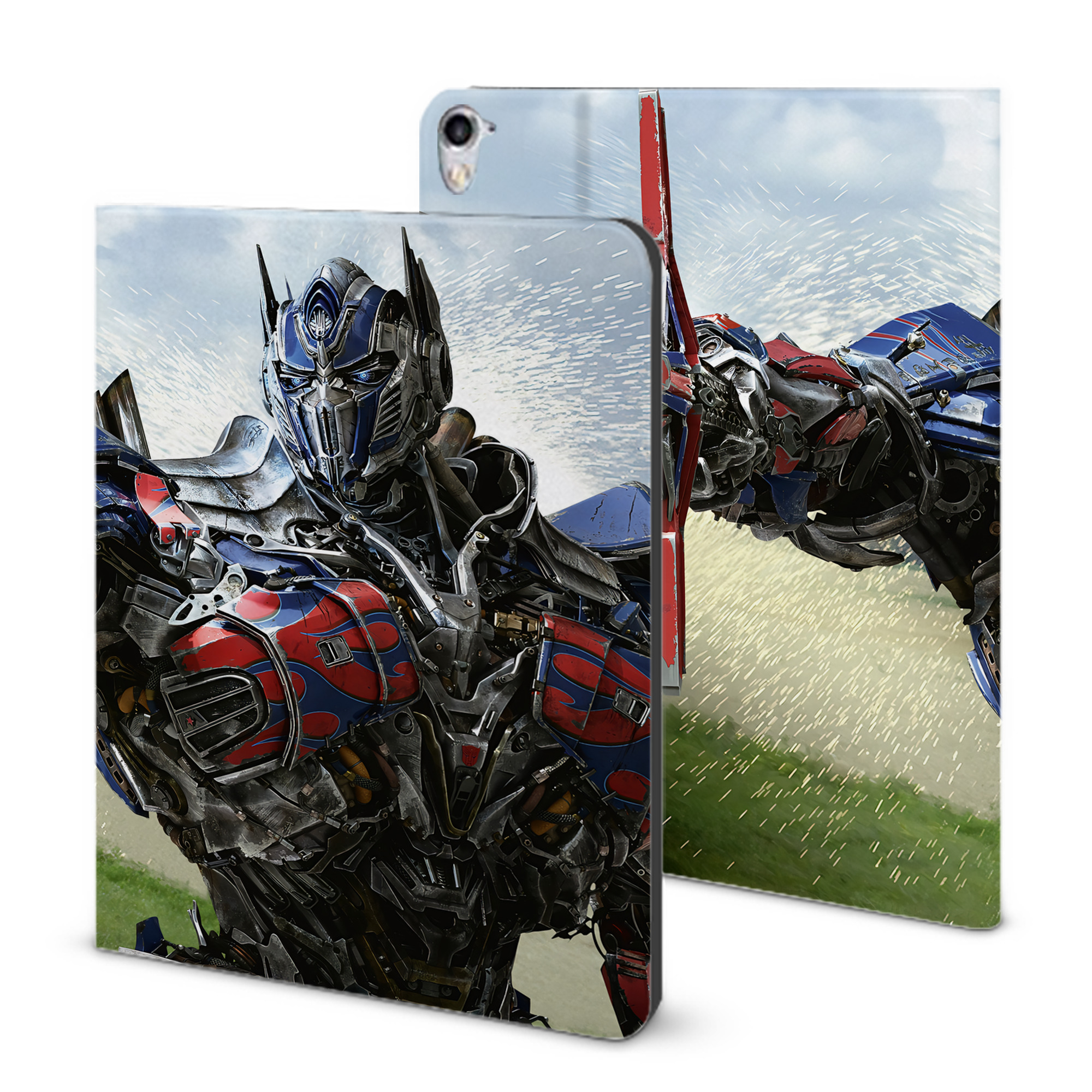（画像用） Transformers トランスフォーマー IPad ケース ブック型 PUレザー TPU 耐衝撃 軽量 薄型 ペン収納なし 全面保護 IPad 各モデル対応